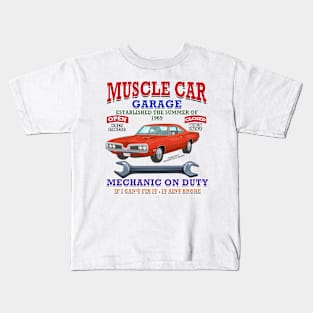 Muscle Car Garage Hot Rod Racing Novelty Gift Kids T-Shirt